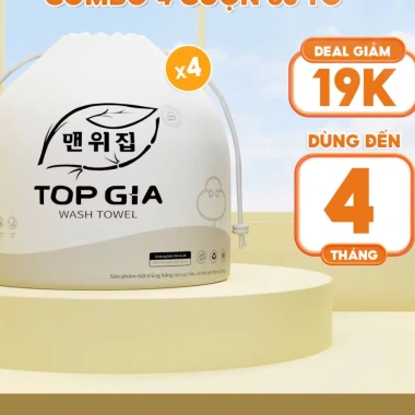 Combo 6 bịch Khăn mặt khô TopGia dùng 1 lần Siêu mềm mịn an toàn da chỉ 70.000đ