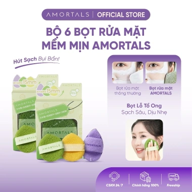Combo 6 Bột Rửa Mặt Amortals – Làm Sạch Sâu, Dưỡng Da Mềm Mịn, Dịu Nhẹ Cho Mọi Loại Da – 185.000 VND 2