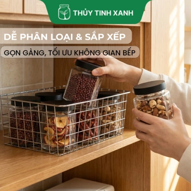 Combo 6 Hũ Đựng Gia Vị Vuông Tròn Lục Giác - Khắc Theo Yêu Cầu, Giá 240.000₫