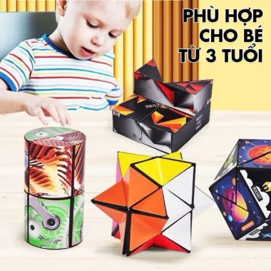 Combo 6 Khối Rubik Biến Thể 19.000đ - Trò Chơi Trí Tuệ Stress Khám Phá Sáng Tạo Bé