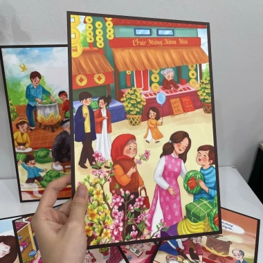 Combo 6 Tranh Trang Trí Tết 2.025 - Dán Tường Kèm Keo Dán Tiện Lợi, Decor Tết 96.000₫
