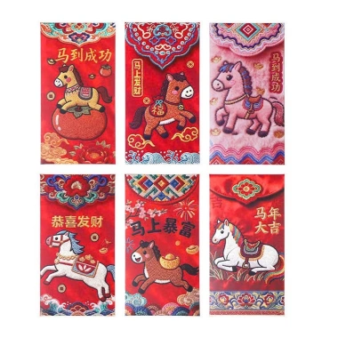 Combo 60 Phong Bao Lì Xì In 4D Hình Ngựa Mẫu Mới 2.026 - Sang Trọng, May Mắn, Tài Lộc Giá 59.000
