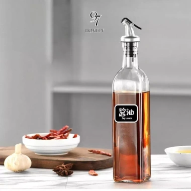 Combo 8 Chai Lọ Đựng Gia Vị Thủy Tinh 97HOMELY tặng Kệ và Thìa - Dầu Ăn, Nước Mắm, Muối, Bột Canh 4