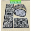 Combo 8 thảm lau chân bếp 3D Bali nỉ lì - 2 tấm sàn + 6 thảm bầu dục, chỉ 40.000₫
