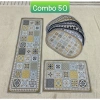 Combo 8 thảm lau chân bếp 3D Bali nỉ lì - 2 tấm sàn + 6 thảm bầu dục, chỉ 40.000₫ 2