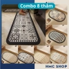 Combo 8 thảm lau chân bếp 3D Bali nỉ lì - 2 tấm sàn + 6 thảm bầu dục, chỉ 40.000₫ 9