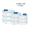 Combo 9 hộp thực phẩm chữ nhật Hokori - Hộp bảo quản đồ đông lạnh MAIHONGPHONG 40.000đ