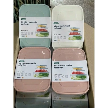 Combo 9 hộp thực phẩm chữ nhật Hokori - Hộp bảo quản đồ đông lạnh MAIHONGPHONG 40.000đ