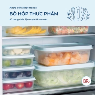 Combo 9 hộp thực phẩm chữ nhật Hokori - Hộp bảo quản đồ đông lạnh MAIHONGPHONG 40.000đ