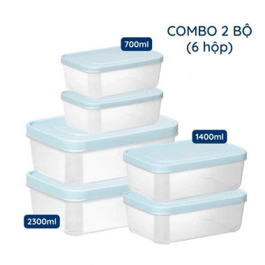 Combo 9 hộp thực phẩm chữ nhật Hokori - Hộp bảo quản đồ đông lạnh MAIHONGPHONG 40.000đ