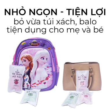 Combo áo mưa bỏ túi Palermo, thiết kế mỏng nhẹ, chống thấm nước chỉ 56.000₫
