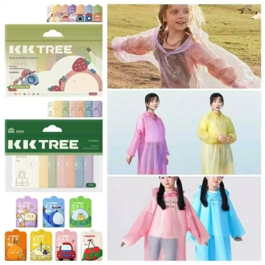 Combo áo mưa trẻ em dài dùng 1 lần, nhiều màu, gọn nhẹ, giá chỉ 17.000đ 6
