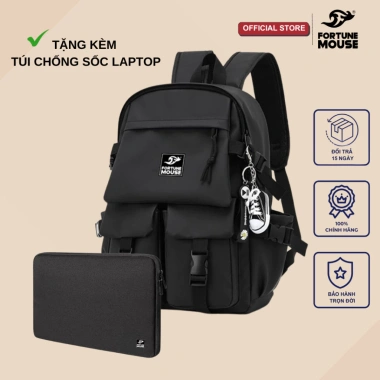 Combo Balo Fortune Mouse Laptop B188 + Túi Đeo Chéo Hàn Quốc 012 - Giá 289.000 VND 2