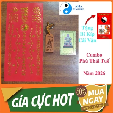 Combo Bộ Phù Giải Thái Tuế 2.026 Năm Bính Ngọ - Tuổi Tý, Ngọ, Mão, Sửu - Giá 75.000đ Combo Bộ Phù Giải Thái Tuế 2.026 Năm Bính Ngọ - Tuổi Tý, Ngọ, Mão, Sửu - Giá 75.000đ
