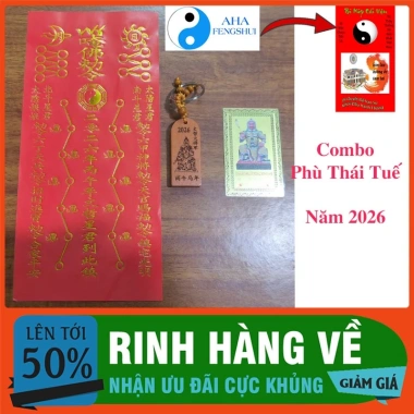 Combo Bộ Phù Giải Thái Tuế 2.026 Năm Bính Ngọ - Tuổi Tý, Ngọ, Mão, Sửu - Giá 75.000đ 2 Combo Bộ Phù Giải Thái Tuế 2.026 Năm Bính Ngọ - Tuổi Tý, Ngọ, Mão, Sửu - Giá 75.000đ 2
