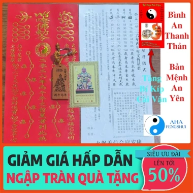 Combo Bộ Phù Giải Thái Tuế 2.026 Năm Bính Ngọ - Tuổi Tý, Ngọ, Mão, Sửu - Giá 75.000đ