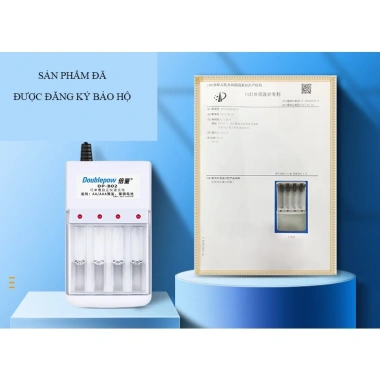 Combo Bộ sạc Doublepow B02 + 4 pin AA/AAA 3.000/1.200/900/800mAh - Giá chỉ 77.000đ