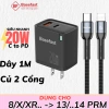 Combo Bộ sạc nhanh Basefast 20W/30W 2 Cổng + Dây dù siêu bền, tương thích iPhone 11‑14 Pro, Giá chỉ 205.000₫ 9