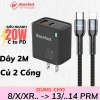 Combo Bộ sạc nhanh Basefast 20W/30W 2 Cổng + Dây dù siêu bền, tương thích iPhone 11‑14 Pro, Giá chỉ 205.000₫ 10