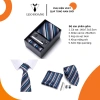 Combo Cà Vạt Nam 5 Món Họa Tiết Sọc Leo Hoang – Lụa, Khăn, Kẹp, Măng Sét, Hộp Quà Tặng Giá Ưu Đãi 249k 2