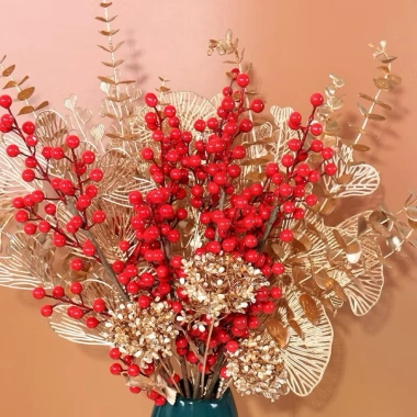 Combo Cành Quả Đông 12 nhánh 100cm - Giá sỉ siêu rẻ 150k, mua 5/10/20 tặng lá táo, decor Tết, quán cafe, shop 4 Combo Cành Quả Đông 12 nhánh 100cm - Giá sỉ siêu rẻ 150k, mua 5/10/20 tặng lá táo, decor Tết, quán cafe, shop 4