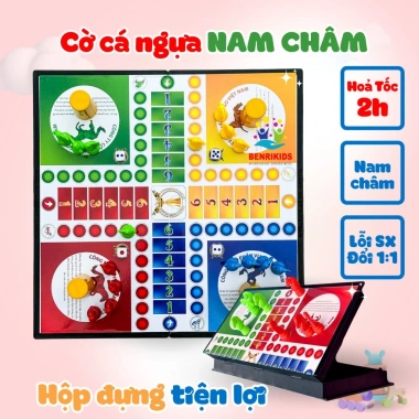Combo Cờ Vua Nam Châm & Cờ Cá Ngựa 31x31cm - Board Game Giải Trí Gia Đình 179k 2