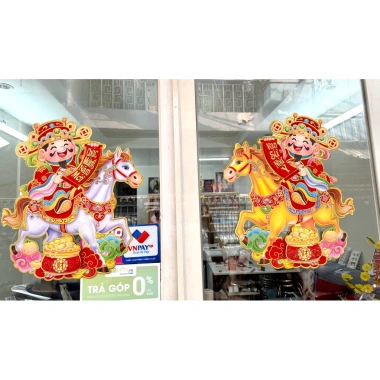 Combo dán kính trang trí Tết Bính Ngọ 2.026 kèm keo hai mặt, giá ưu đãi 59.000đ 5