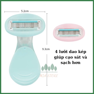 Combo dao cạo lông vùng kín, serum và gel, dùng cho bikini, râu, nách, tay chân - Giá 49.000đ