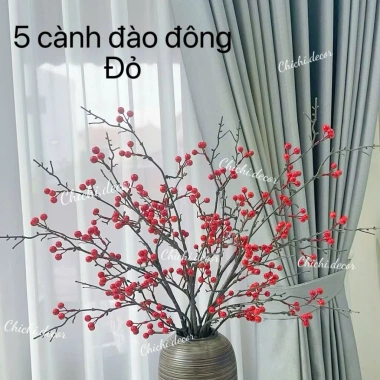 Combo Đào Đông Rừng 90cm Cao Cấp – Decor Nhà Cửa, Trang Trí Tết, Tặng Dải Treo, Giá 250k