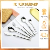 Combo dao thìa dĩa inox cán trơn Châu Âu - phục vụ nhà hàng 5 sao, 158.000đ 2