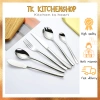 Combo dao thìa dĩa inox cán trơn Châu Âu - phục vụ nhà hàng 5 sao, 158.000đ 4