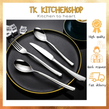 Combo dao thìa dĩa inox cán trơn Châu Âu - phục vụ nhà hàng 5 sao, 158.000đ 8