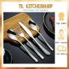 Combo dao thìa dĩa inox cán trơn Châu Âu - phục vụ nhà hàng 5 sao, 158.000đ 9