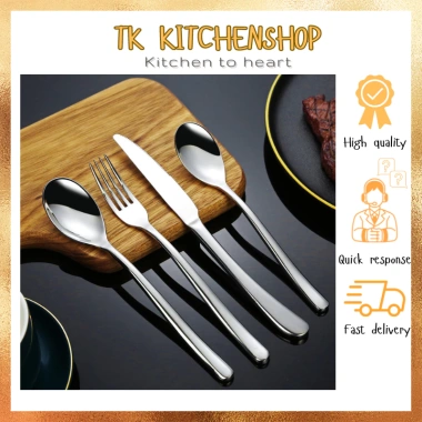 Combo dao thìa dĩa inox cán trơn Châu Âu - phục vụ nhà hàng 5 sao, 158.000đ 9