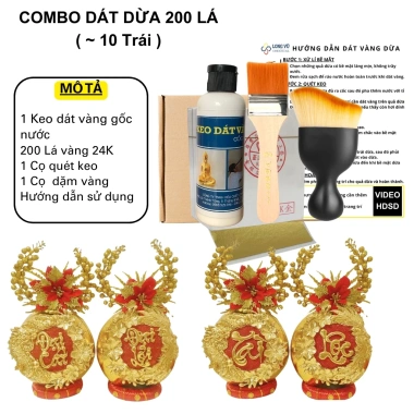 Combo Dát Vàng Nguyên Liệu Dừa Bưởi Trái Cây - Trang Trí Tết Đầy Đủ 130k