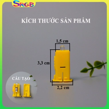 Combo đèn LED mini vỏ vàng - Gắn lồng đèn Trung Thu, nhỏ gọn, sẵn pin, dễ sử dụng 8