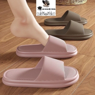 Combo Dép Siêu Nhẹ Quai Ngang Sọc êm Chân - Nhà, Văn Phòng, Khách Sạn, Giá 19.400₫
