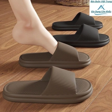 Combo Dép trong nhà, văn phòng, khách sạn - Dép sọc quai ngang siêu nhẹ êm chân - Giá 18.900₫