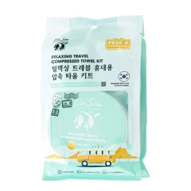 Combo du lịch Khăn Nén Dr.Sera - Khăn tắm và mặt tiệt trùng đa năng, chỉ 89.000₫