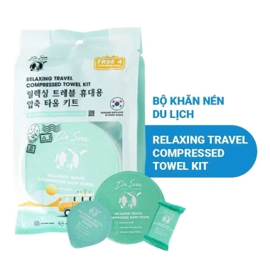 Combo du lịch Khăn Nén Dr.Sera - Khăn tắm và mặt tiệt trùng đa năng, chỉ 89.000₫