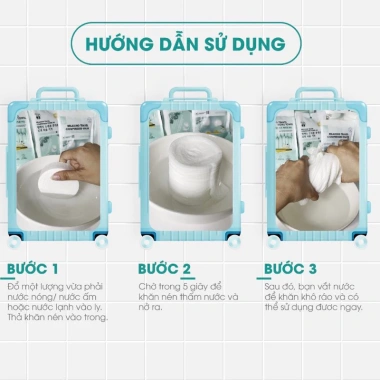 Combo du lịch Khăn Nén Dr.Sera - Khăn tắm và mặt tiệt trùng đa năng, chỉ 89.000₫
