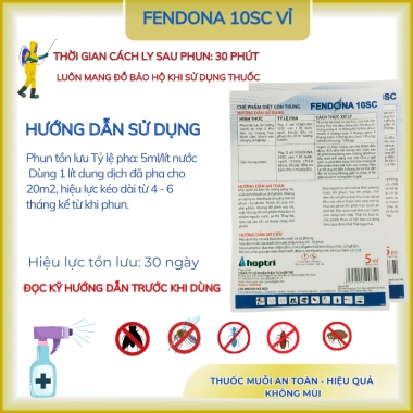 Combo Fendona 10SC 5ml - Diệt côn trùng, ruồi, muỗi, kiến, gián, 5 hoặc 10 vỉ kèm quà tặng 59.000 VND 3 Combo Fendona 10SC 5ml - Diệt côn trùng, ruồi, muỗi, kiến, gián, 5 hoặc 10 vỉ kèm quà tặng 59.000 VND 3
