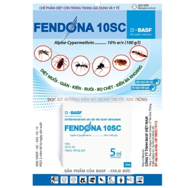 Combo Fendona 10SC 5ml - Diệt côn trùng, ruồi, muỗi, kiến, gián, 5 hoặc 10 vỉ kèm quà tặng 59.000 VND