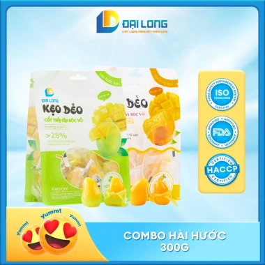 Combo Hài Hước Đại Long Kẹo Tết 2 gói dẻo xoài xanh & xoài chín - 90.000đ
