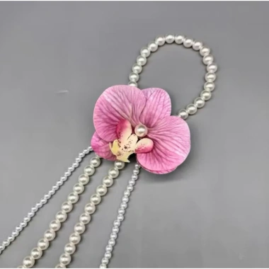 Combo Hoa Lan Cầm Tay Cô Dâu - Bộ Phụ Kiện Bouquet Cưới, Áo Dài Tết, Giá 79.000₫ 3