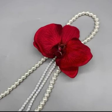 Combo Hoa Lan Cầm Tay Cô Dâu - Bộ Phụ Kiện Bouquet Cưới, Áo Dài Tết, Giá 79.000₫ 5