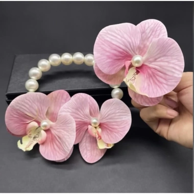 Combo Hoa Lan Cầm Tay Cô Dâu - Bộ Phụ Kiện Bouquet Cưới, Áo Dài Tết, Giá 79.000₫ 7