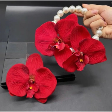Combo Hoa Lan Cầm Tay Cô Dâu - Bộ Phụ Kiện Bouquet Cưới, Áo Dài Tết, Giá 79.000₫ 10