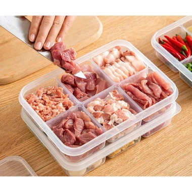Combo hộp chia ngăn 4-6 ngăn đựng thực phẩm, phù hợp cho bữa ăn dặm bé - giá chỉ 69.000