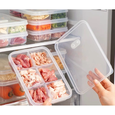 Combo hộp chia ngăn 4-6 ngăn đựng thực phẩm, phù hợp cho bữa ăn dặm bé - giá chỉ 69.000